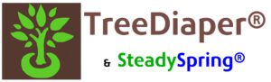 Pictured: TreeDiaper by SteadySpring logo