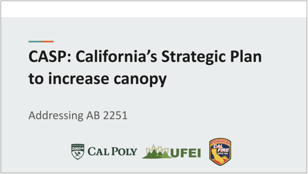 Download CASP: California's Strategic Plan to increase canopy (.pdf)